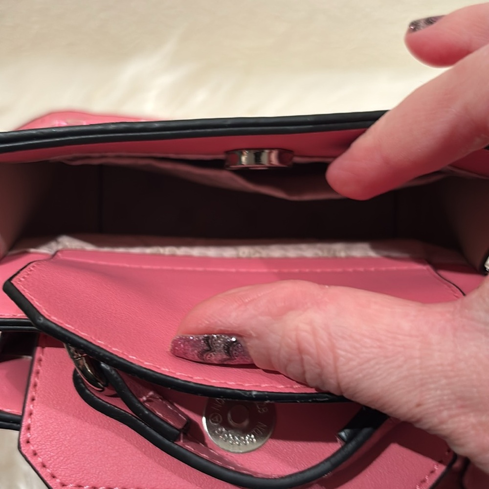 Steve Madden Bevelyn Mini Raspberry Satchel - Picture 9 of 15